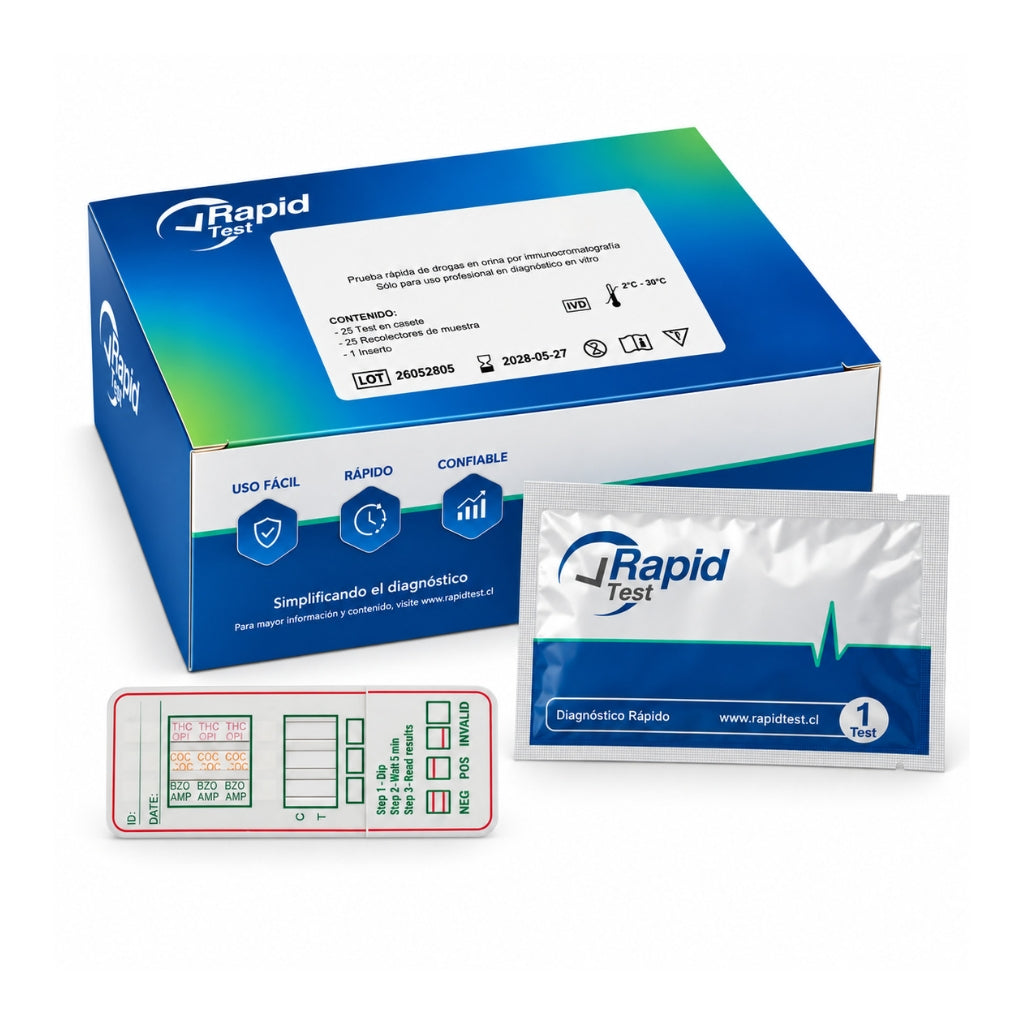Kit 25 Test Multi 3 Drogas - Orina