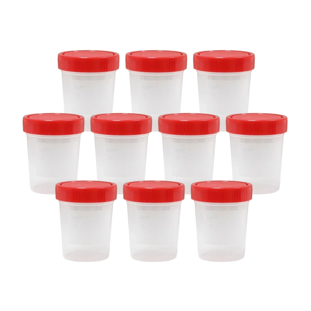 Kit 10 Frascos Toma de Muestra 100ml - Presentación del producto - RapidTest Chile