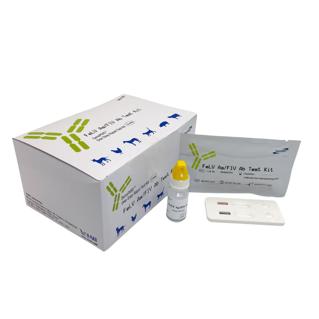 Kit 10 Test Inmunodeficiencia + Leucemia Felina en Sangre - Instrucciones de uso - RapidTest Chile