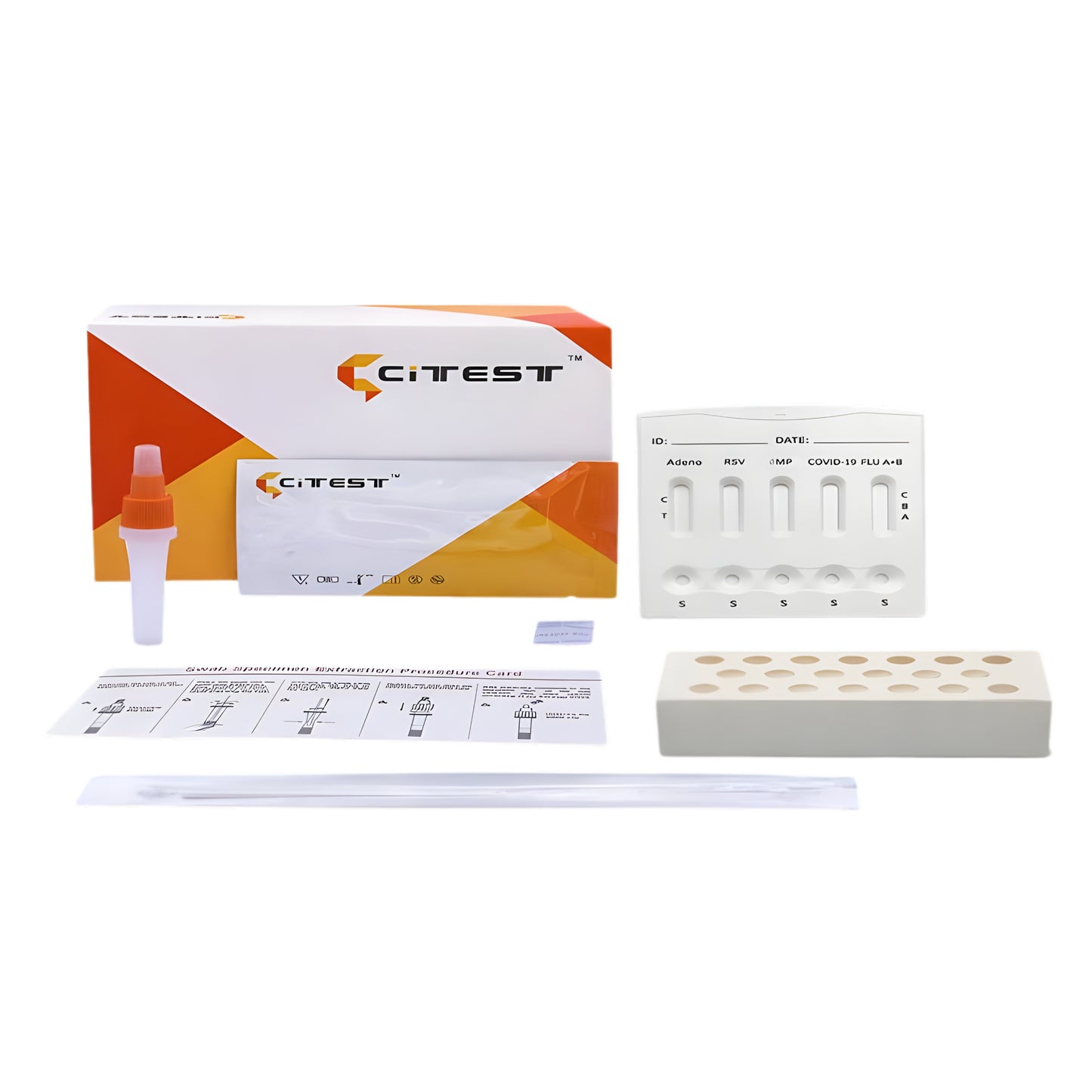 Kit 20 Test Panel Viral Respiratorio 6 en 1 Nasal - Presentación del producto - RapidTest Chile