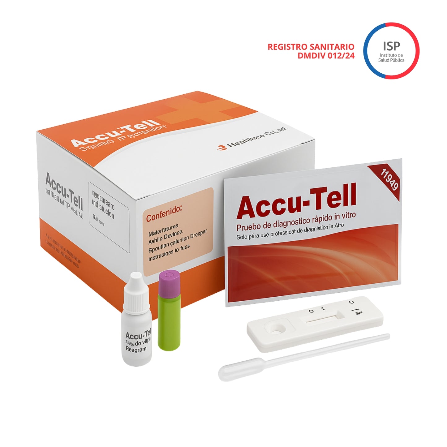 Kit 25 Test HIV 4ta Generación - Registro Sanitario DMDIV - RapidTest Chile