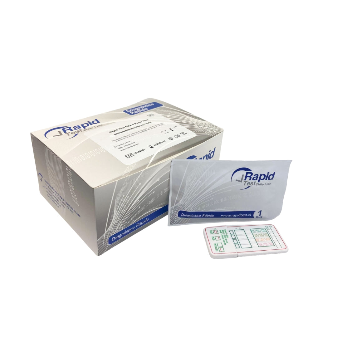 Kit 25 Test Multi 4 Drogas en Orina - Presentación del producto - RapidTest Chile