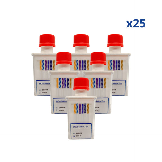 Kit 25 Test Multi 6 Drogas en Saliva Cup - Presentación del producto - RapidTest Chile