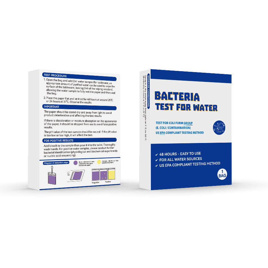 Test Bacterias Coliformes Agua - Presentación del producto - RapidTest Chile