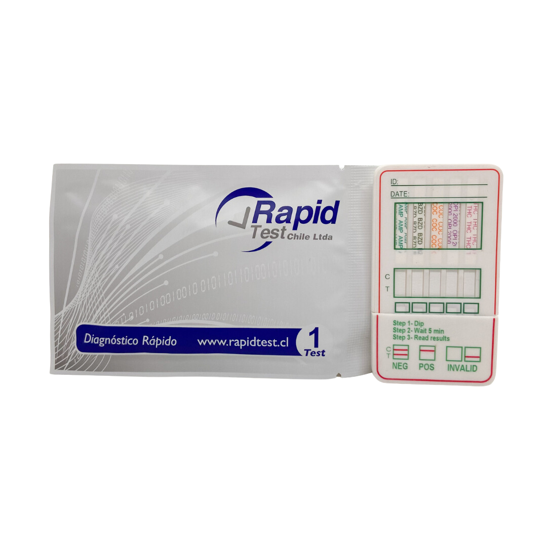 Test Multi 5 Drogas en Orina - Presentación del producto - RapidTest Chile