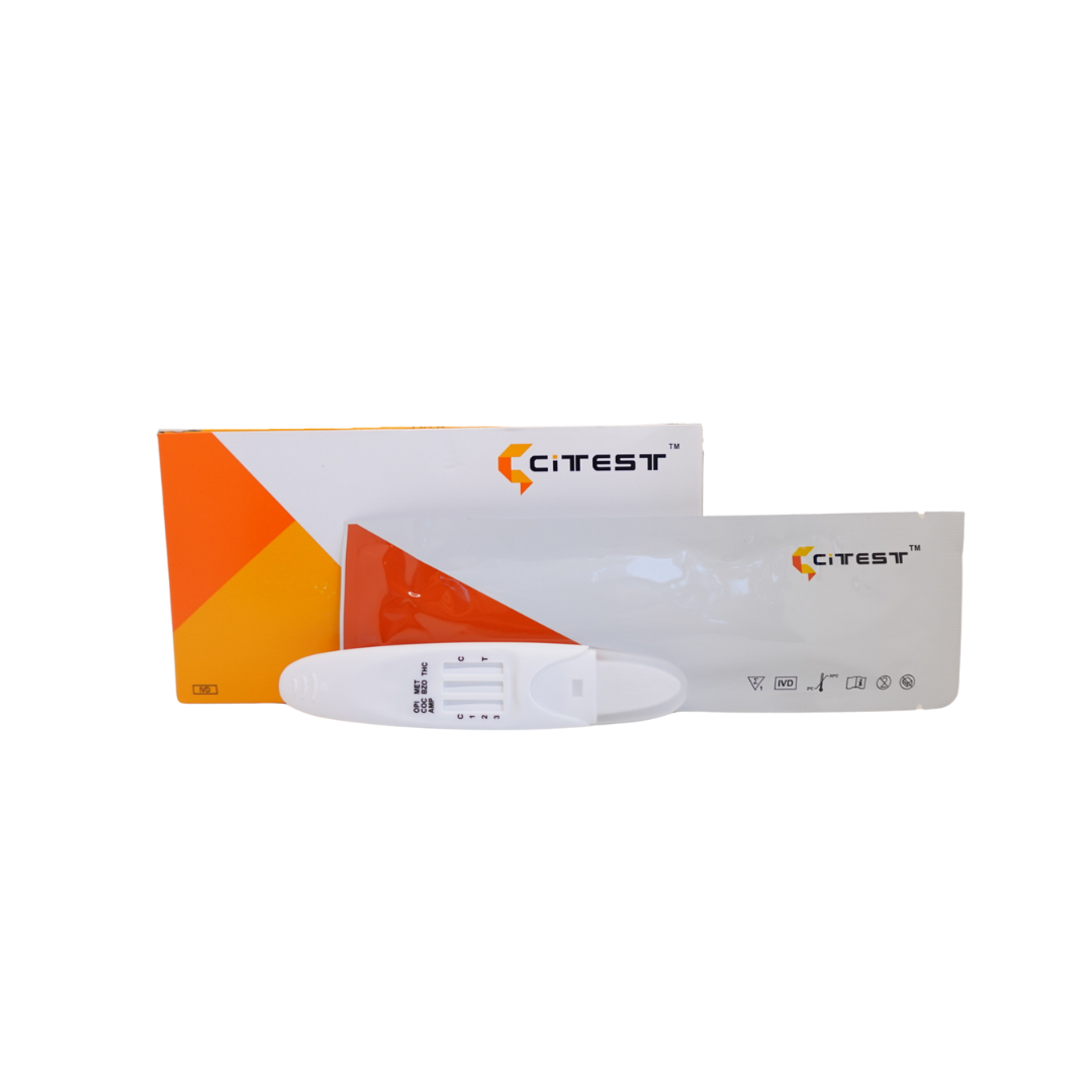 Test Multi 6 Drogas en Saliva - Vista frontal del cassette - RapidTest Chile