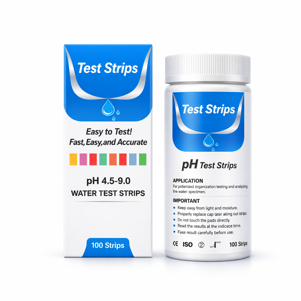 Tiras pH Agua 4.5-9 - Presentación del producto - RapidTest Chile